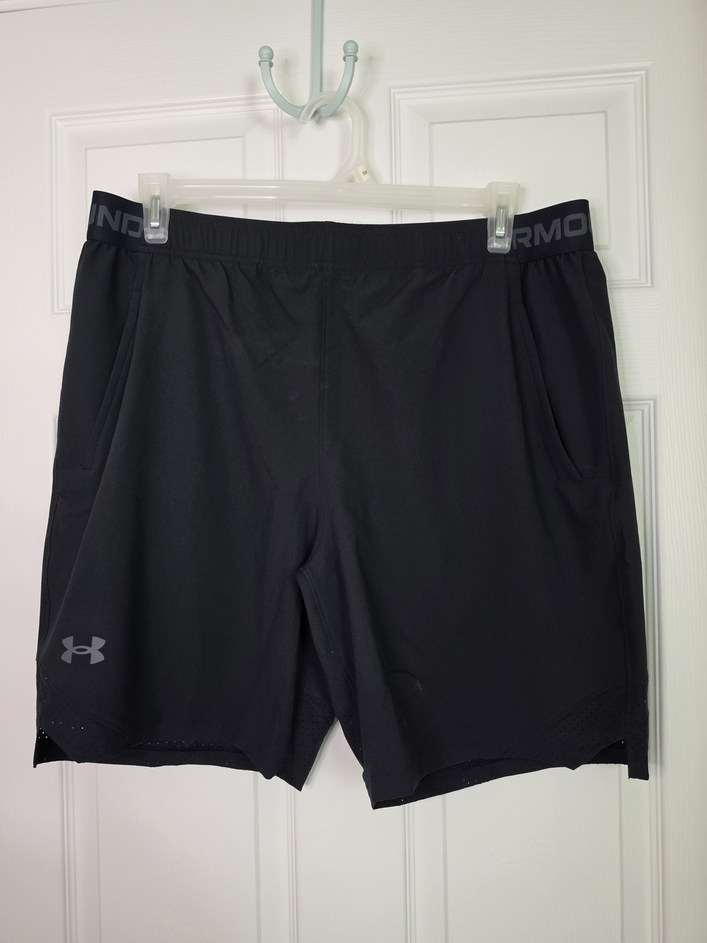 Under Armour Men's Black Athletic Shorts with Logo